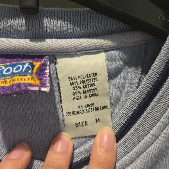 Vtg Disney Pooh embroidered sweatshirt sz M ringer - Picture 5 of 7